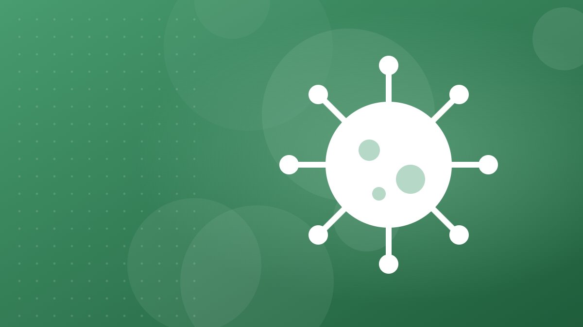 Illustrazione stilizzata di un virus influenzale