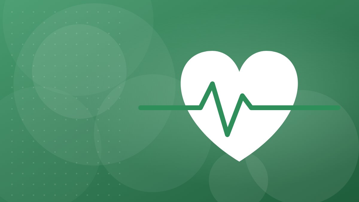 Illustrazione: cuore con tracciato del battito